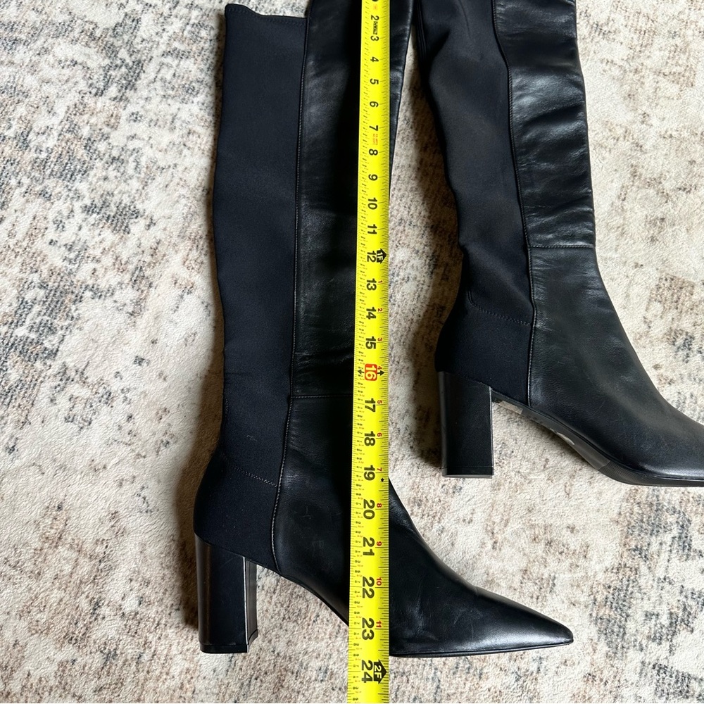 STUART WEITZMAN‎  LINSI OVER THE KNEE BOOT IN BLACK OFF SIZE L-10 R-9.5 - Picture 9 of 11